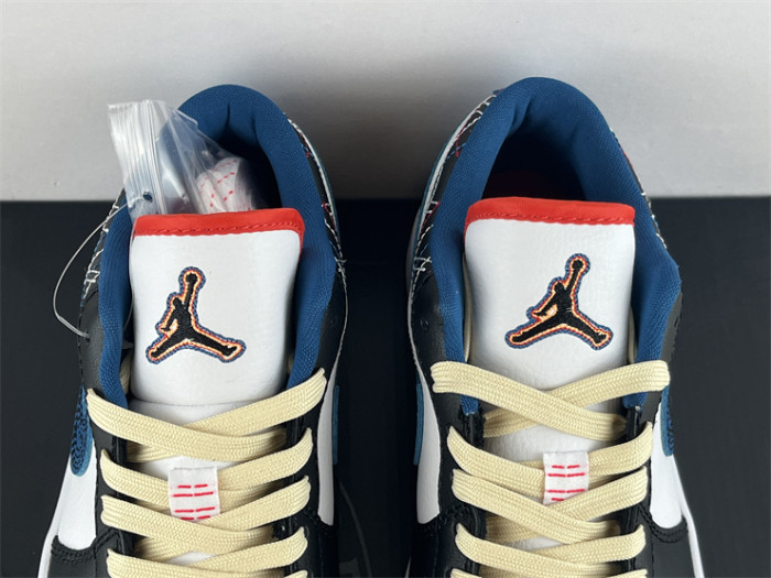 Authentic Air Jordan 1 Low SE White Industrial Blue