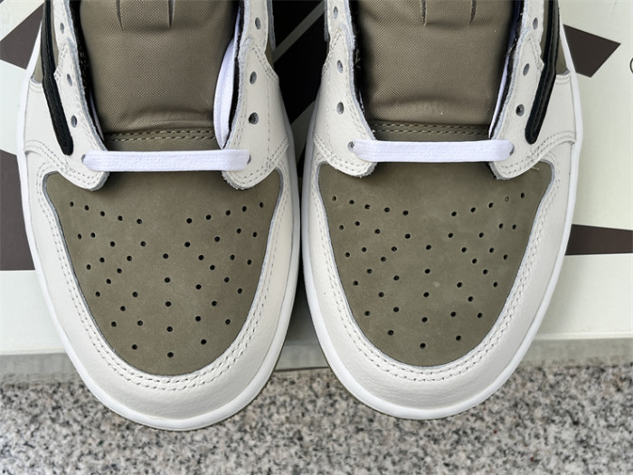 Authentic Travis Scott x Air Jordan 1 Low Golf “Olive”