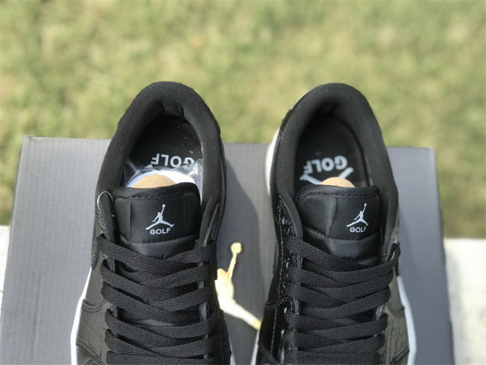 Authentic Air Jordan 1 Low Golf “Black Croc”