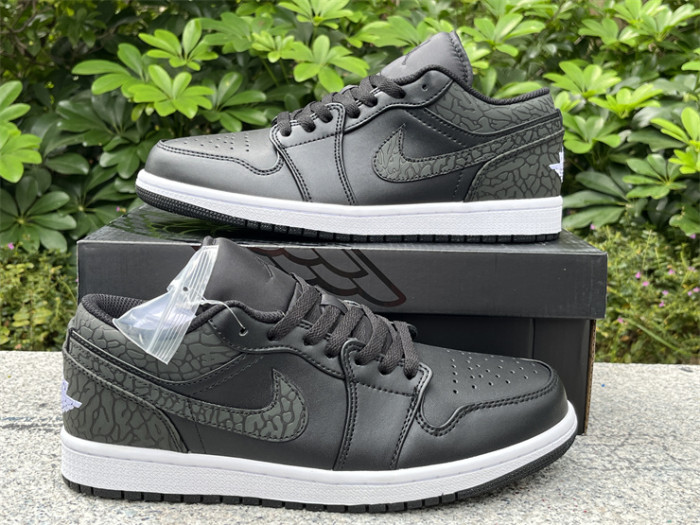 Authentic Air Jordan 1 Low “Black Elephant”