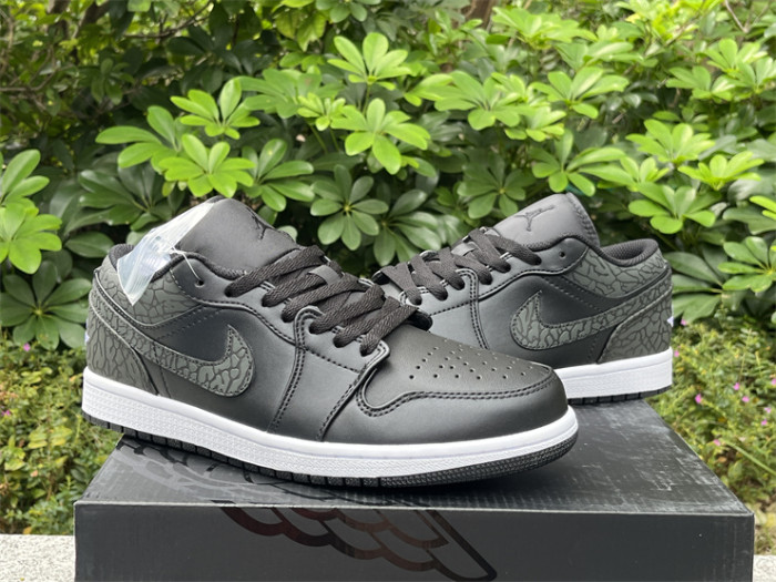 Authentic Air Jordan 1 Low “Black Elephant”