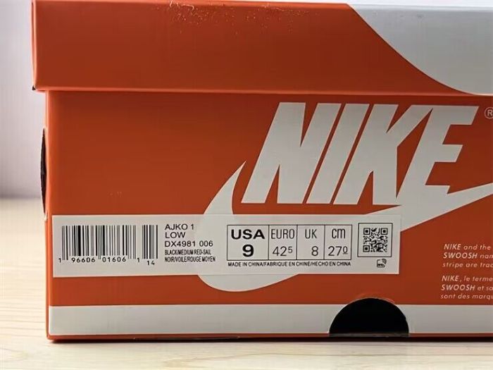 Authentic Air Jordan 1 KO Low “Bred” GS