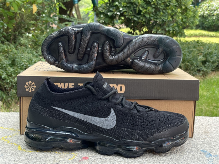 Authentic Nike Vapormax 2023 Flyknit Black Grey