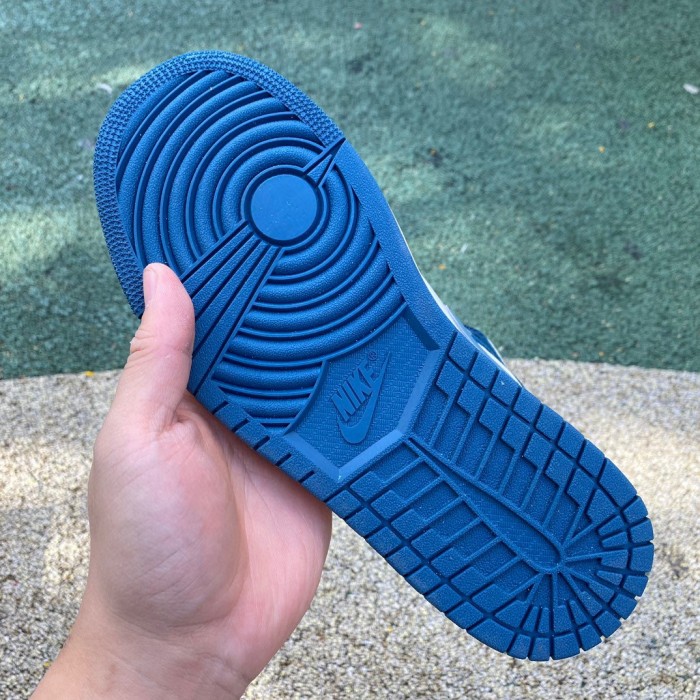 Authentic Air Jordan 1 Mid Sky French Blue Women shoes