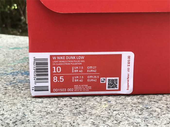 Authentic Nike Dunk Low “Citron Pulse”