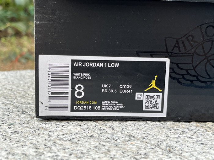 Authentic Air Jordan 1 Low White Pink