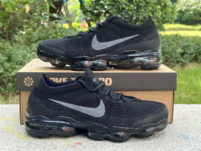 Authentic Nike Vapormax 2023 Flyknit Black Grey