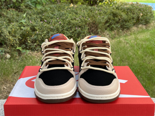 Authentic Nike Dunk Low Beige Brown Custom