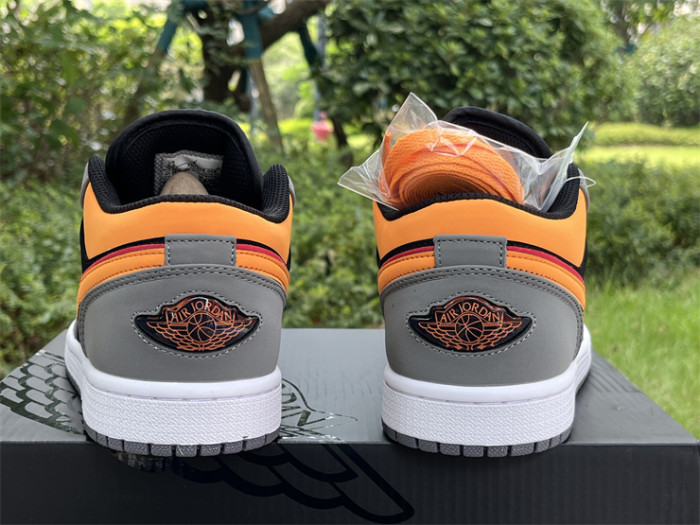 Authentic Air Jordan 1 Low Black Vivid Orange