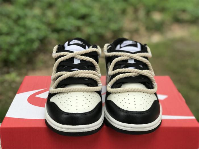 Authentic Nike Dunk Low Custom Black Burberry