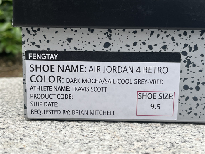 Authentic Travis Scott x Air Jordan 4 Dark Mocha