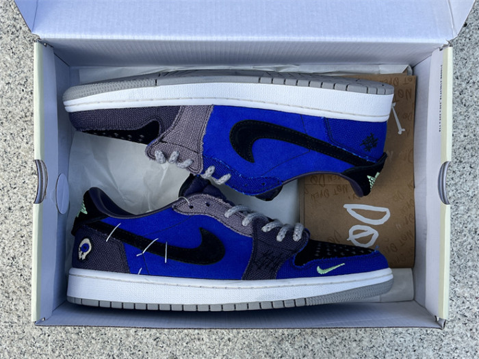 Authentic Zion Williamson x Air Jordan 1 Low OG “Voodoo”Blue