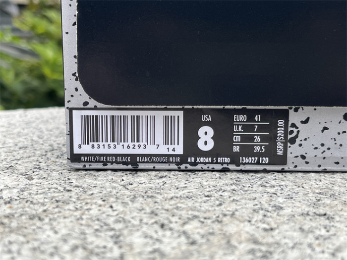 Authentic Air Jordan 5 ＂Fire Red＂