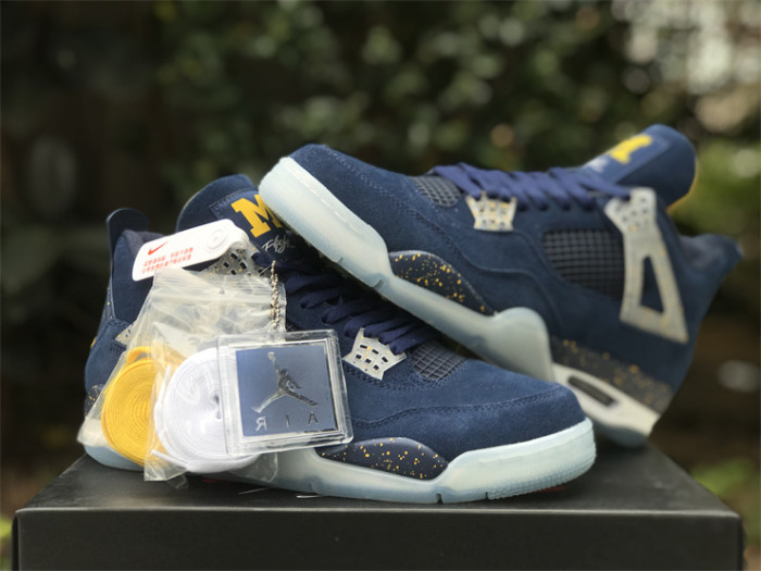 Authentic Air Jordan 4 PE Michigan