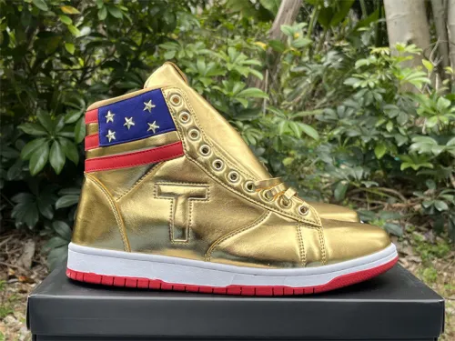 Trump High Top Gold Shoes