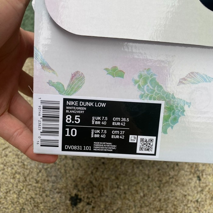 Authentic Nike Dunk Low CNY White Green