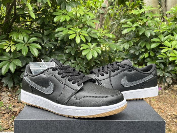 Authentic Air Jordan 1 Low Golf “Black Gum”