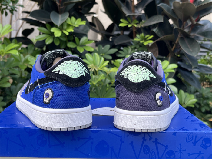 Authentic Zion Williamson x Air Jordan 1 Low OG “Voodoo”Blue