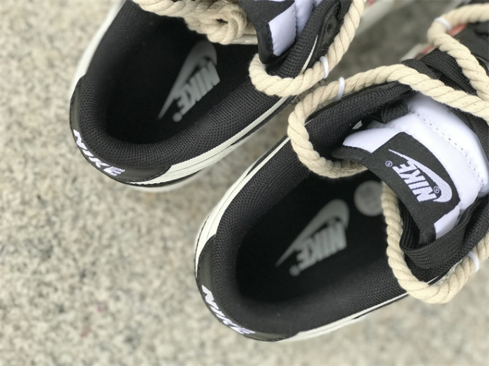 Authentic Nike Dunk Low Custom Black Burberry
