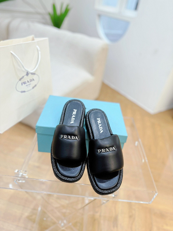 Prada women slippers 1：1 quality-079