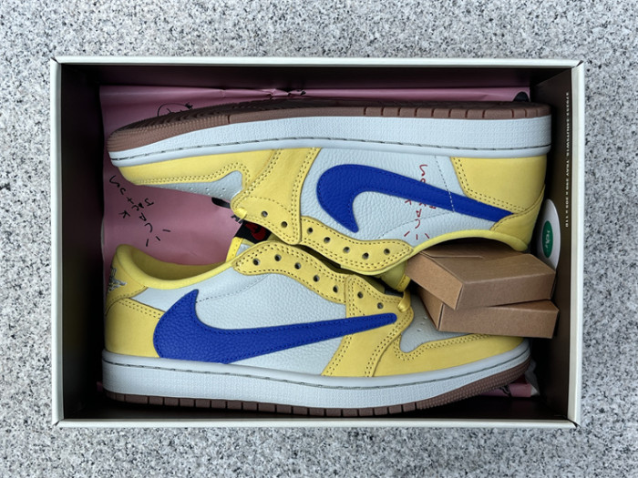 Authentic Travis Scott x Air Jordan 1 Low “Canary”
