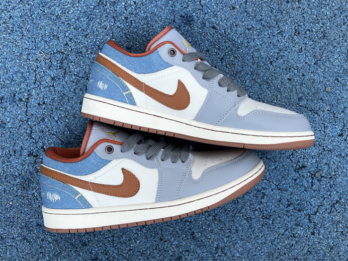 Authentic Air Jordan 1 Low “Phantom Denim”