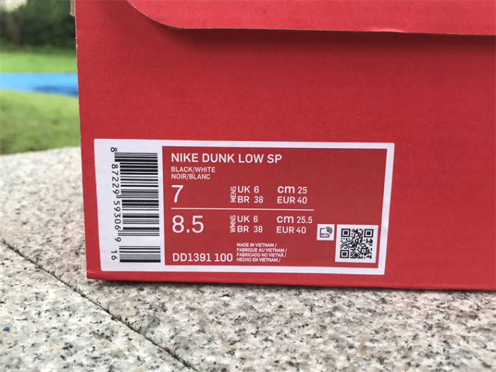 Authentic Nike Dunk Low Custom Black Burberry