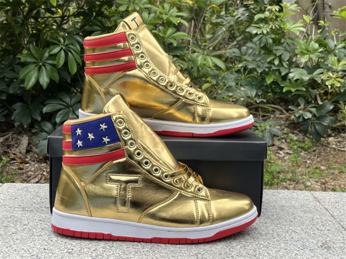 Trump High Top Gold Shoes