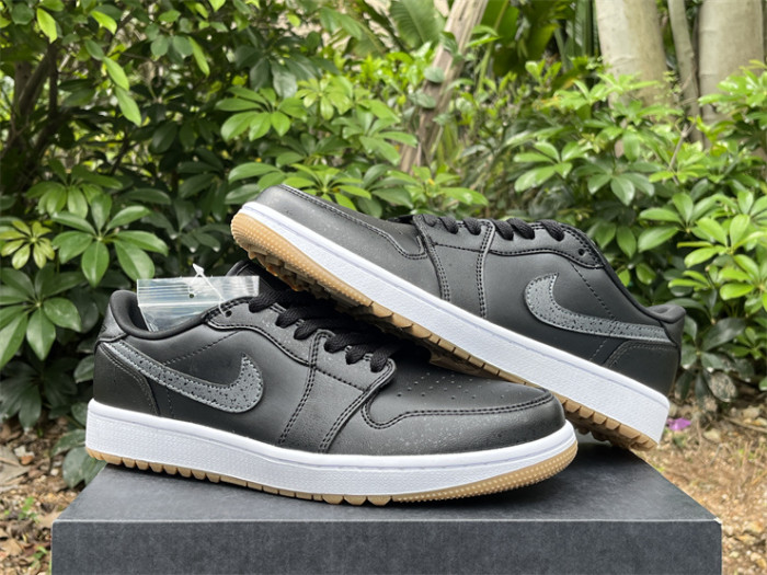 Authentic Air Jordan 1 Low Golf “Black Gum”
