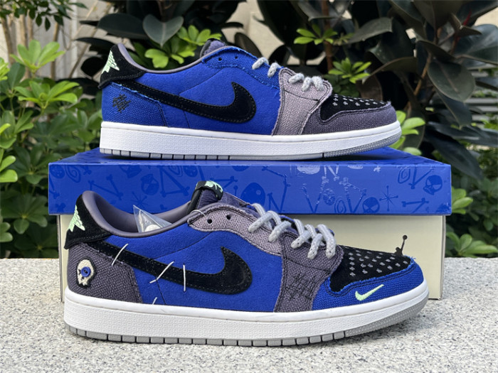 Authentic Zion Williamson x Air Jordan 1 Low OG “Voodoo”Blue