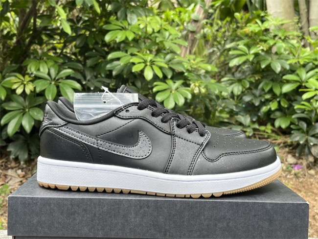 Authentic Air Jordan 1 Low Golf “Black Gum”