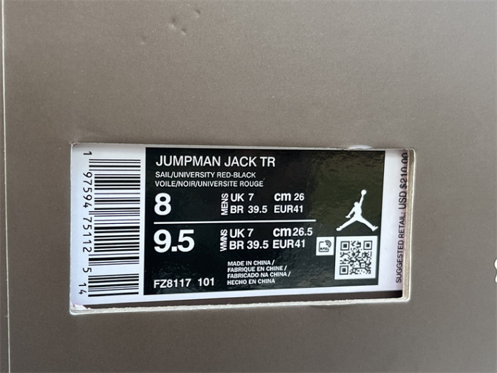 Authentic Travis Scott x Jordan Jumpman Jack TR University Red