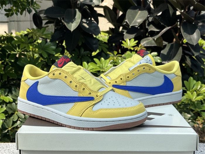 Authentic Travis Scott x Air Jordan 1 Low “Canary”