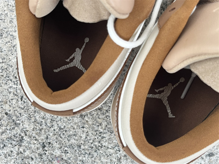 Authentic Air jordan 1 Low Tan Brown