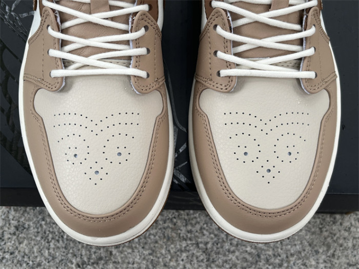 Authentic Air jordan 1 Low Tan Brown