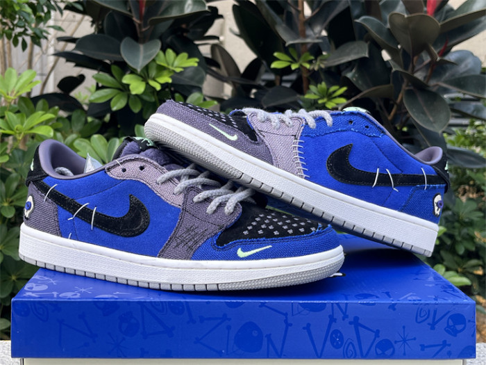 Authentic Zion Williamson x Air Jordan 1 Low OG “Voodoo”Blue
