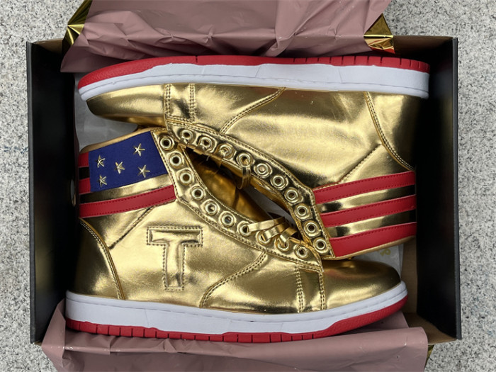 Trump High Top Gold Shoes