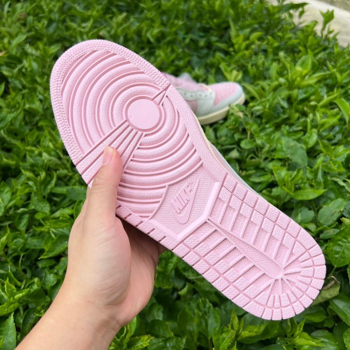 Authentic Travis Scott x Air Jordan 1 Low OG Shy Pink