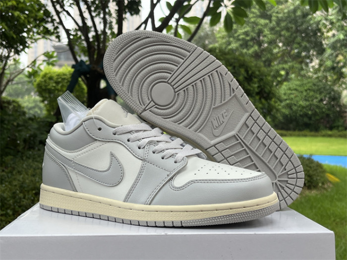 Authentic Air Jordan 1 Low Light Grey