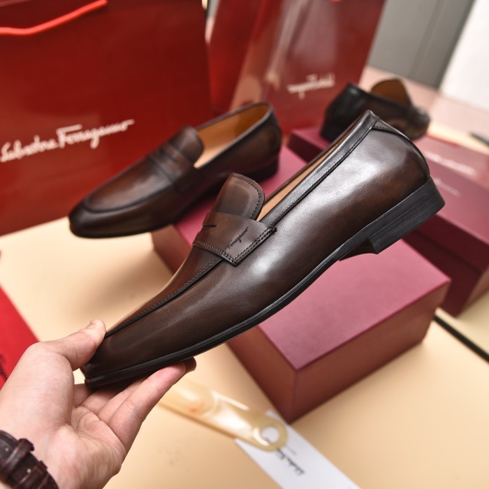 Ferragamo Men shoes 1：1 quality-357