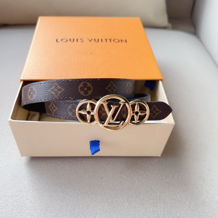 Super Perfect Quality LV Belts(100% Genuine Leather Steel Buckle)-4512
