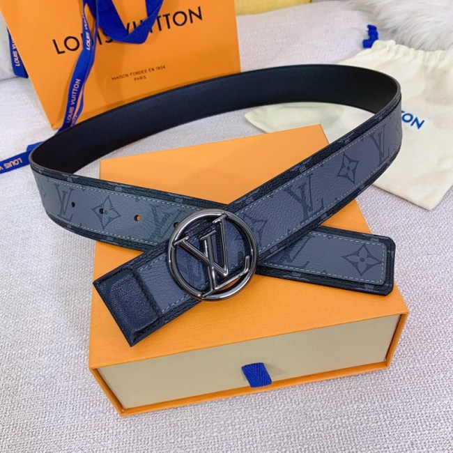 Super Perfect Quality LV Belts(100% Genuine Leather Steel Buckle)-4557