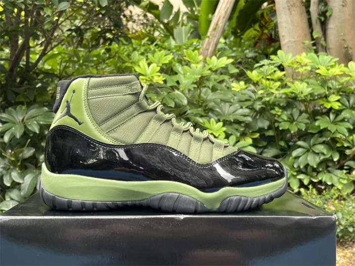Authentic Air Jordan 11 Army Green Black