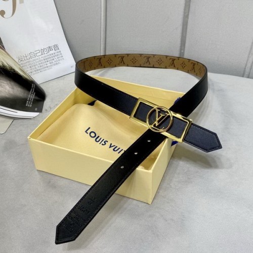 Super Perfect Quality LV Belts(100% Genuine Leather Steel Buckle)-4470