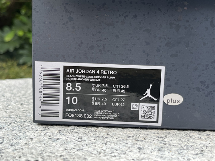 Authentic Air Jordan 4 “Fear” 2024