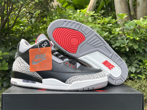 Authentic Air Jordan 3 “Black Cement” 2024 GS