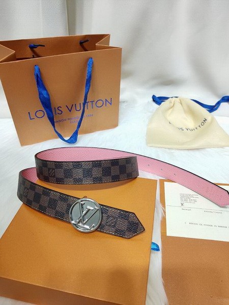 Super Perfect Quality LV Belts(100% Genuine Leather Steel Buckle)-4468