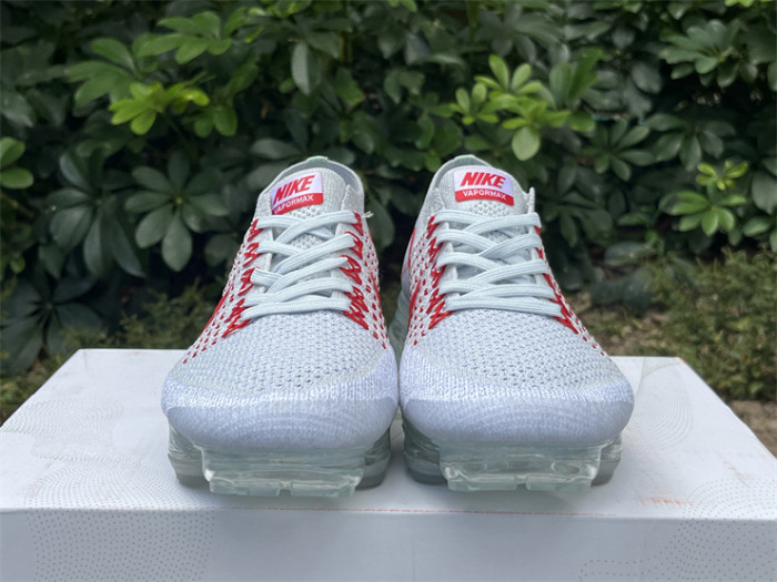 Authentic Nike Air VaporMax OG Pure Platinum University Red