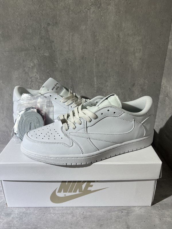 Authentic Travis Scott x Air Jordan 1 Low Triple White