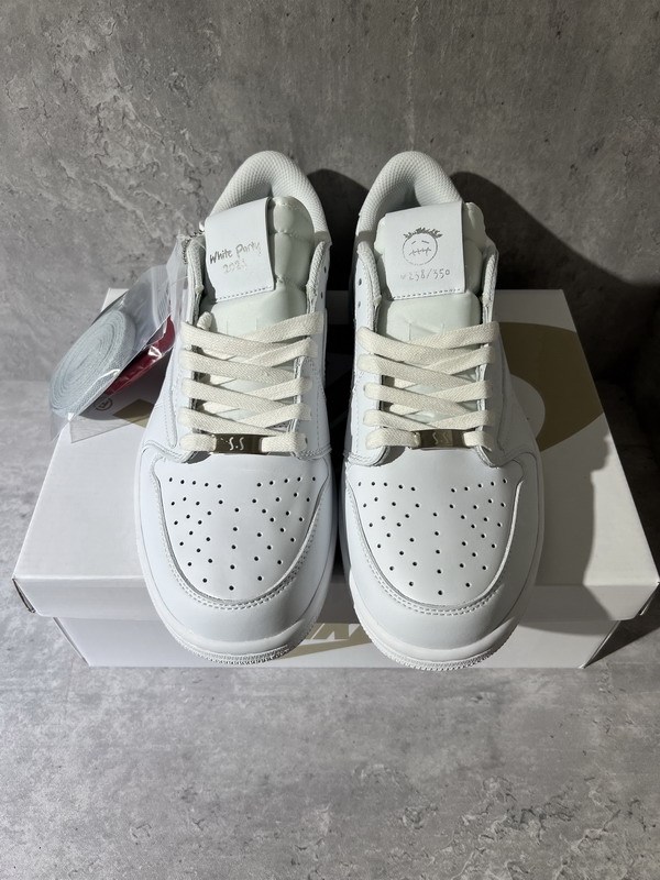 Authentic Travis Scott x Air Jordan 1 Low Triple White